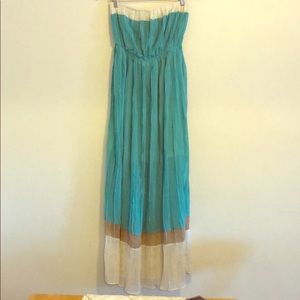 Strapless maxi dress